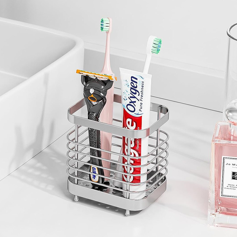 Porte-brosse À Dents Électrique, Support De Brosse À Dents Mural Avec Trous De Drainage, Rangement Brosse À Dents En Acier Inoxydable
