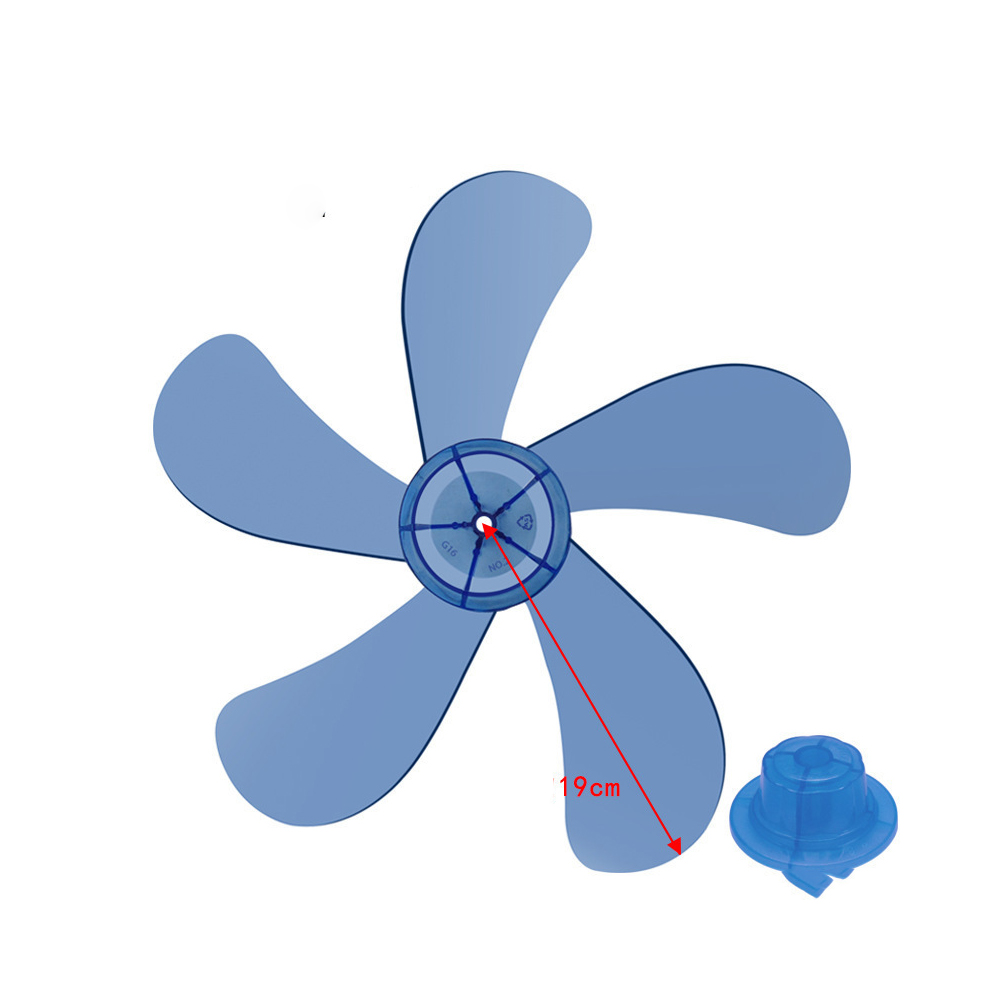 Ersatz-pales Aus Blauem Kunststoff, 38 Cm, 5 Pales Mit Cache-crou Für Ventilateur Pied Table Pieces