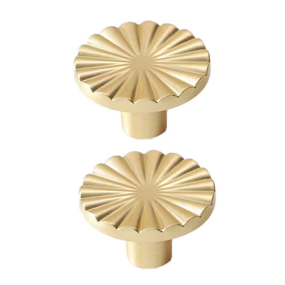 Lot 2 Boutons Meuble Doré, Poignée Armoire Ronde Pour Cuisine Salle De Bain Of Chambre – Poignée Ronde – Griff De Porte Pour Commode Et Tiroir