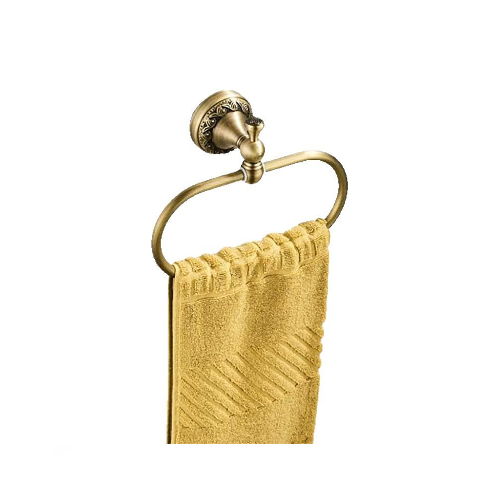 Porte-serviettes In Laiton Antique, Anneau Porte-serviettes Ovale Retro In Laiton Accessoire De Salle De Bain Mural Pour La Maison O L'Auberge