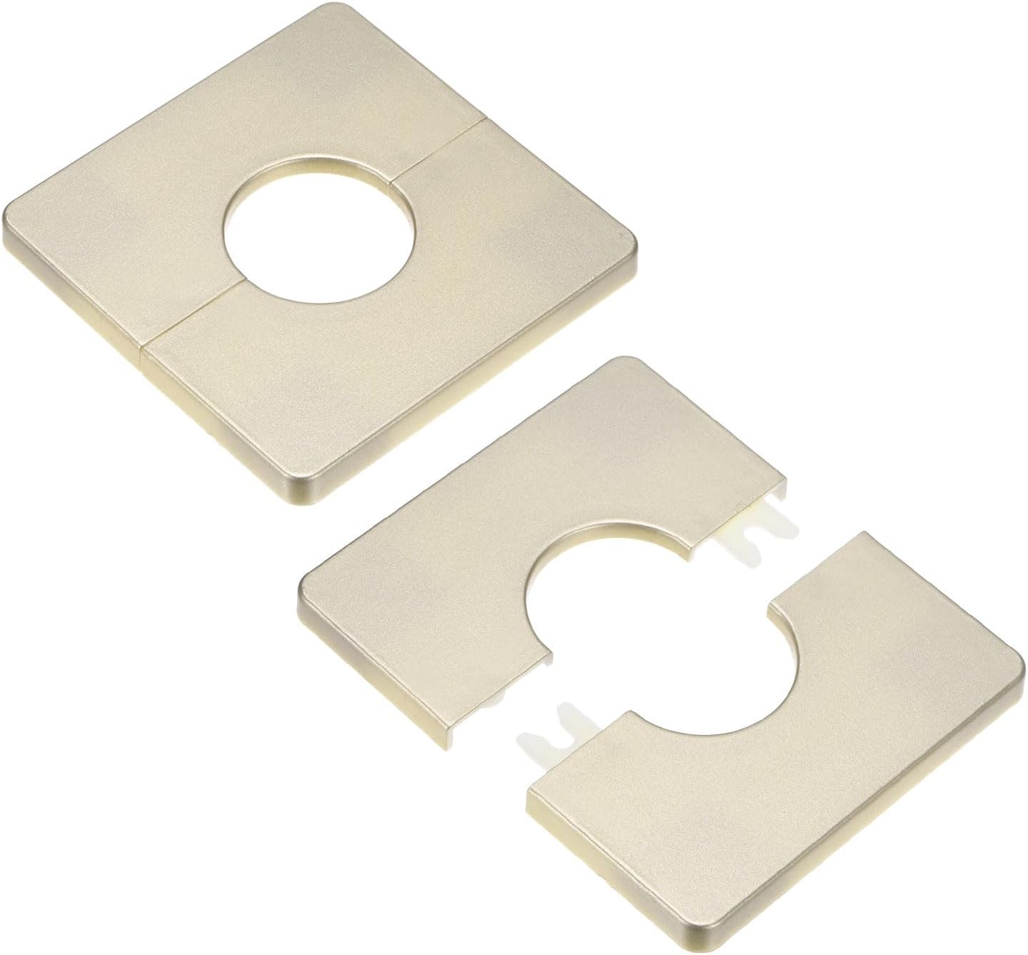 (2er-pack) Flasque Murale Fendue, Für 1,3 Zoll/32 Mm Außendurchmesser Aus Abs-rohr, Plaque D'Escutcheon Carrée Autocollante, Plaques De Plomberie Für Tuyau D'Eau/robinet