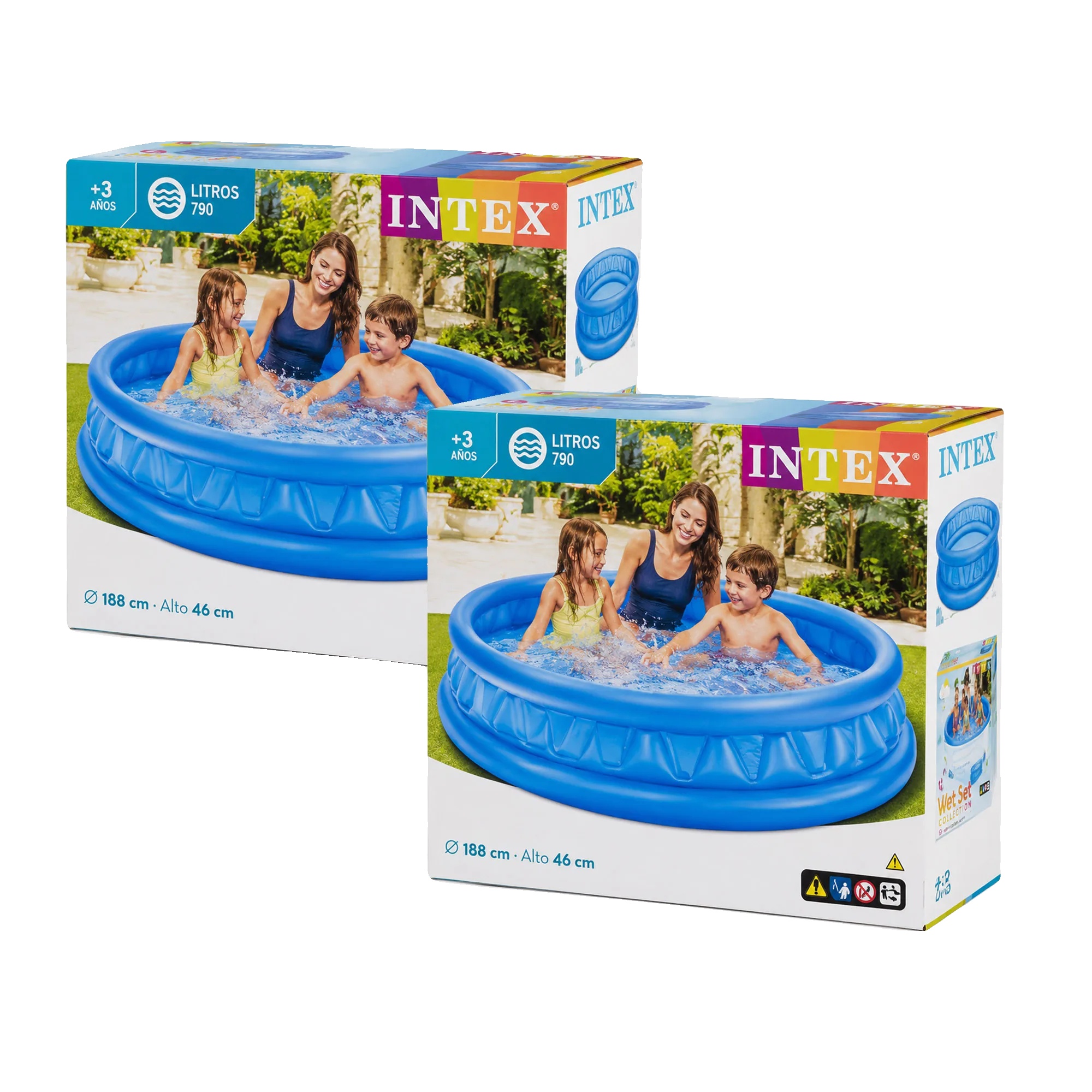 Aufblasbarer Swimmingpool, Hochbeständiges Material, Schneller Aufbau, Doppelpackung Mit 2 Stück