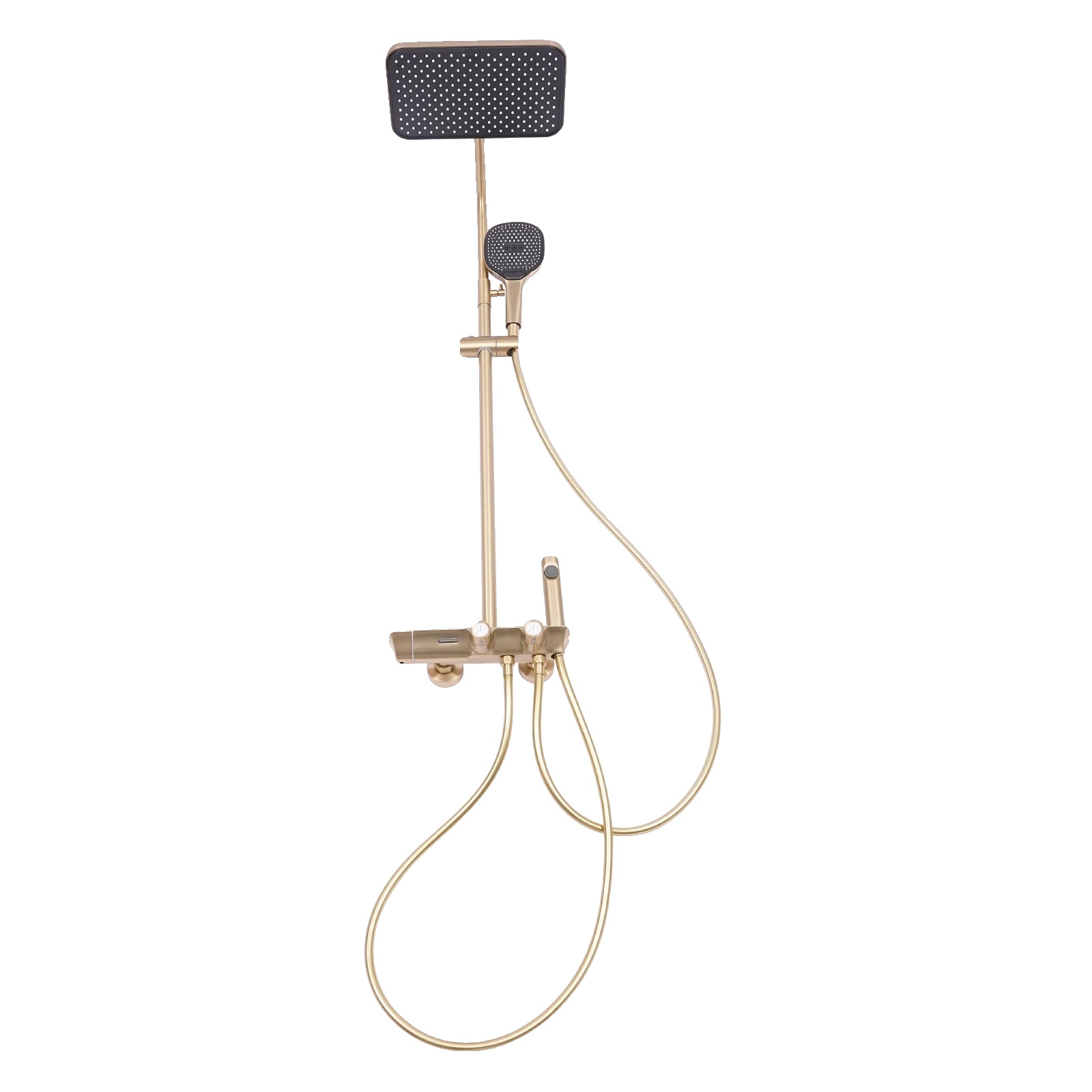 Duschsystem, Intelligente Temperaturregelung, Vielseitige Strahlarten, Gold