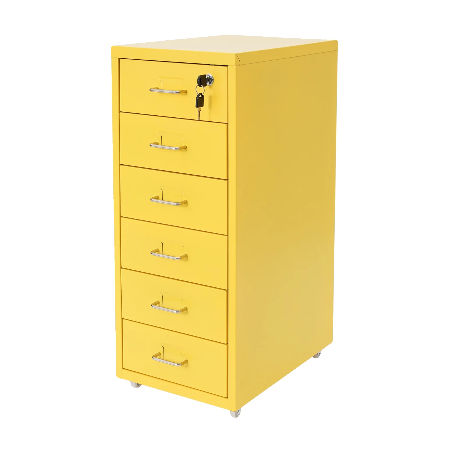 Aktenschrank, Abschließbar, Robuste Konstruktion, Gelb