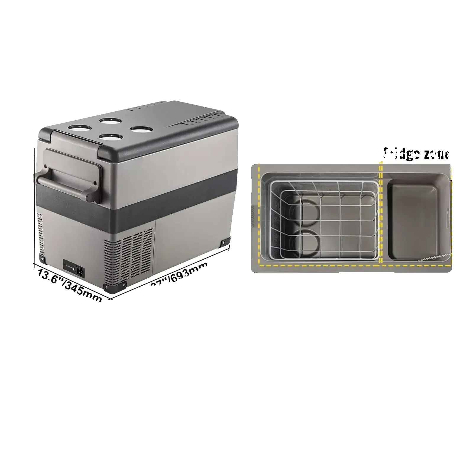 Autokühlschrank, Tragbar, Dualspannung, 45 L