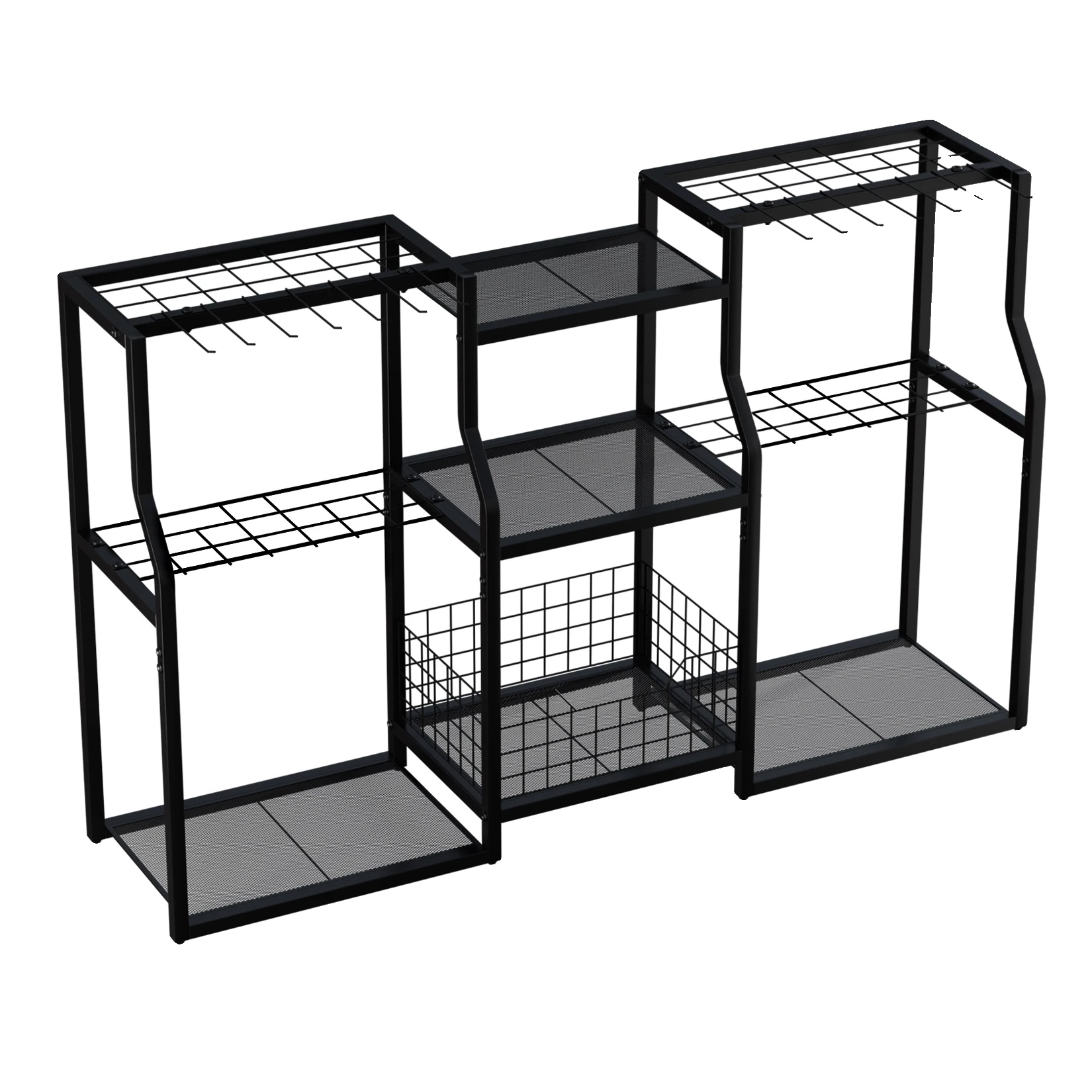 Werkzeugorganizer, Robustes Eisenmaterial, Platzsparendes Design, Schwarz