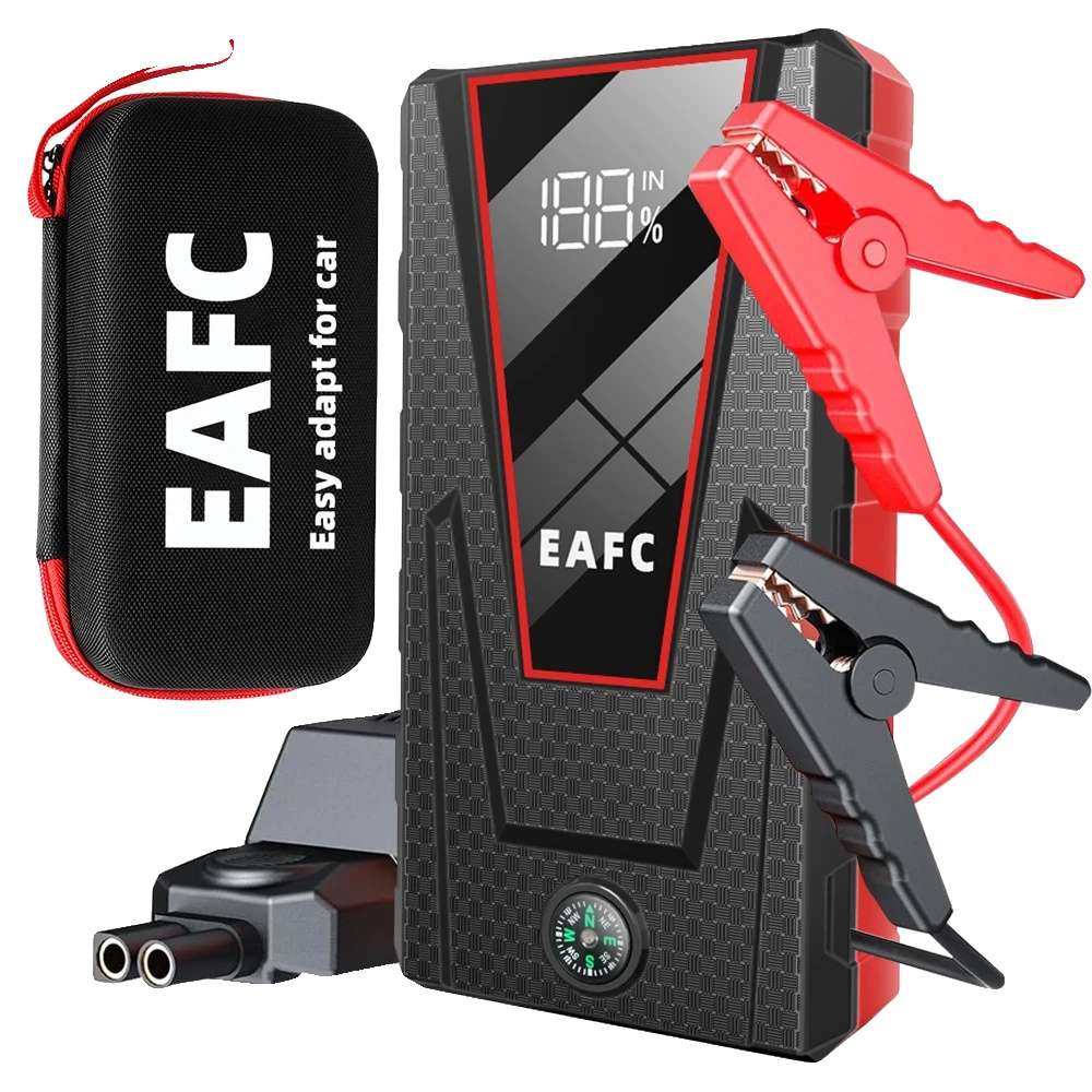 Starthilfegerät Für Autos, Hohe Spitzenstromstärke, Integrierte Powerbank, Praktischer Clip Mit Tasche