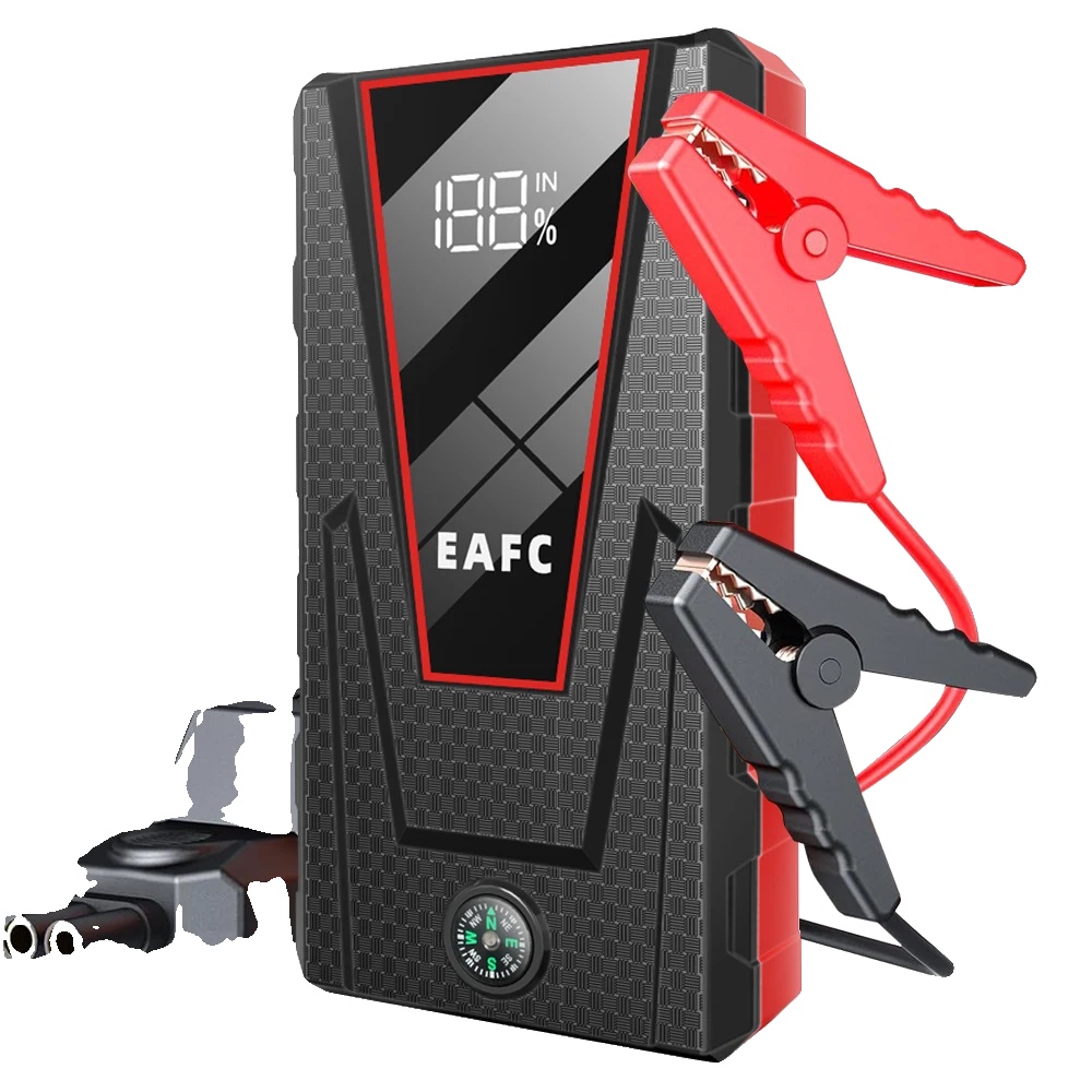 Starthilfegerät Für Autos, Hohe Spitzenstromstärke, Integrierte Powerbank, Intelligenter Clip