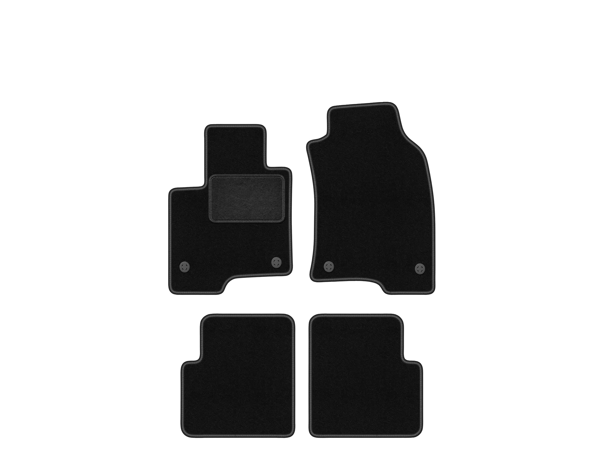 Automatten, Passgenau Für Fiat Panda Iii, Strapazierfähige Kunstfaser, Schwarz