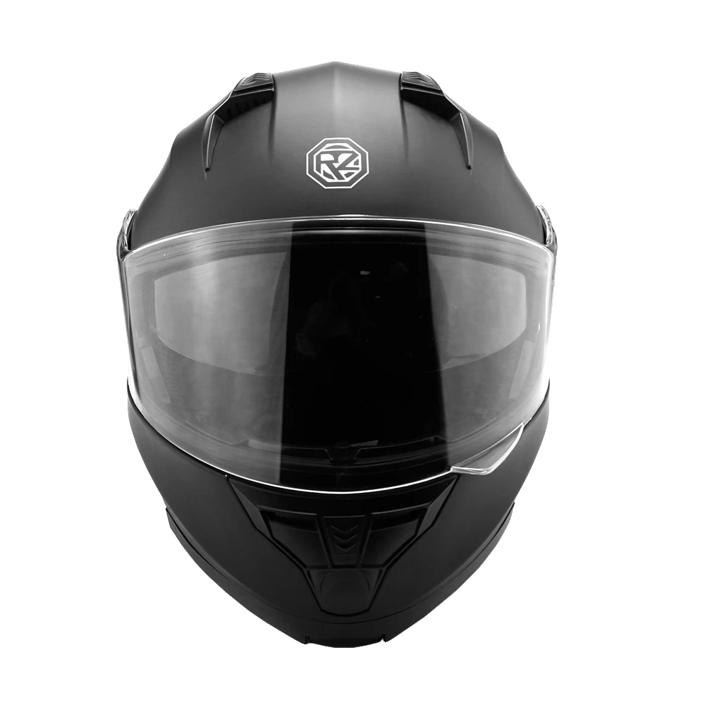 Motorradhelm, Doppelvisier, Klapphelm, Schwarz-a, Größe M