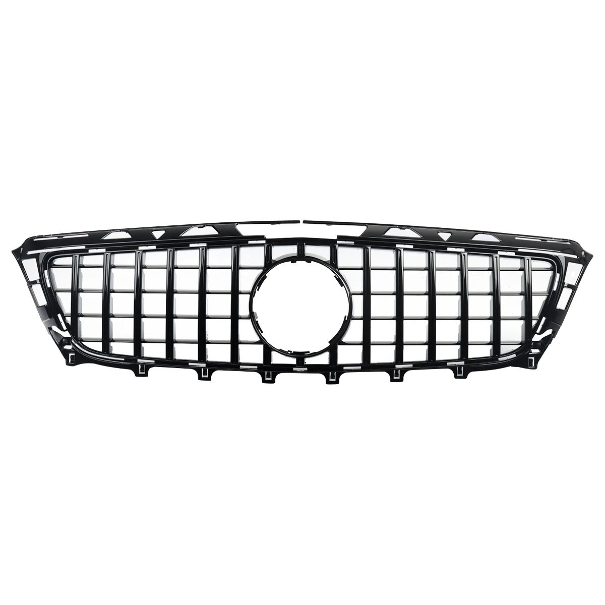 Frontgrill, Robustes Abs-kunststoff, Einfache Montage, Glänzend Schwarz