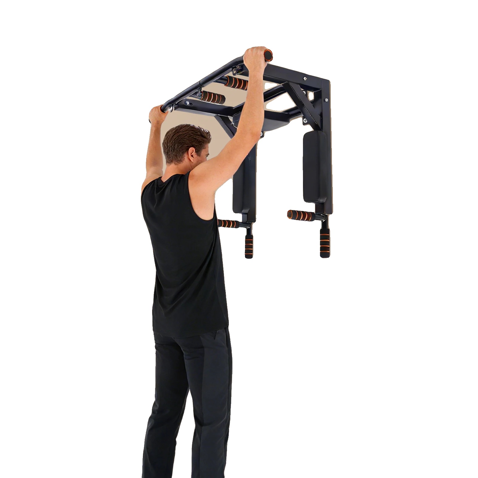 Wandmontiertes Dip-rack, Tragkraft 200 Kg, Maße 95 Cm X 77 Cm, Rückenlehne 30 Cm X 18 Cm, Armlehnen 10 Cm X 25 Cm, Montage Erforderlich: Ja
