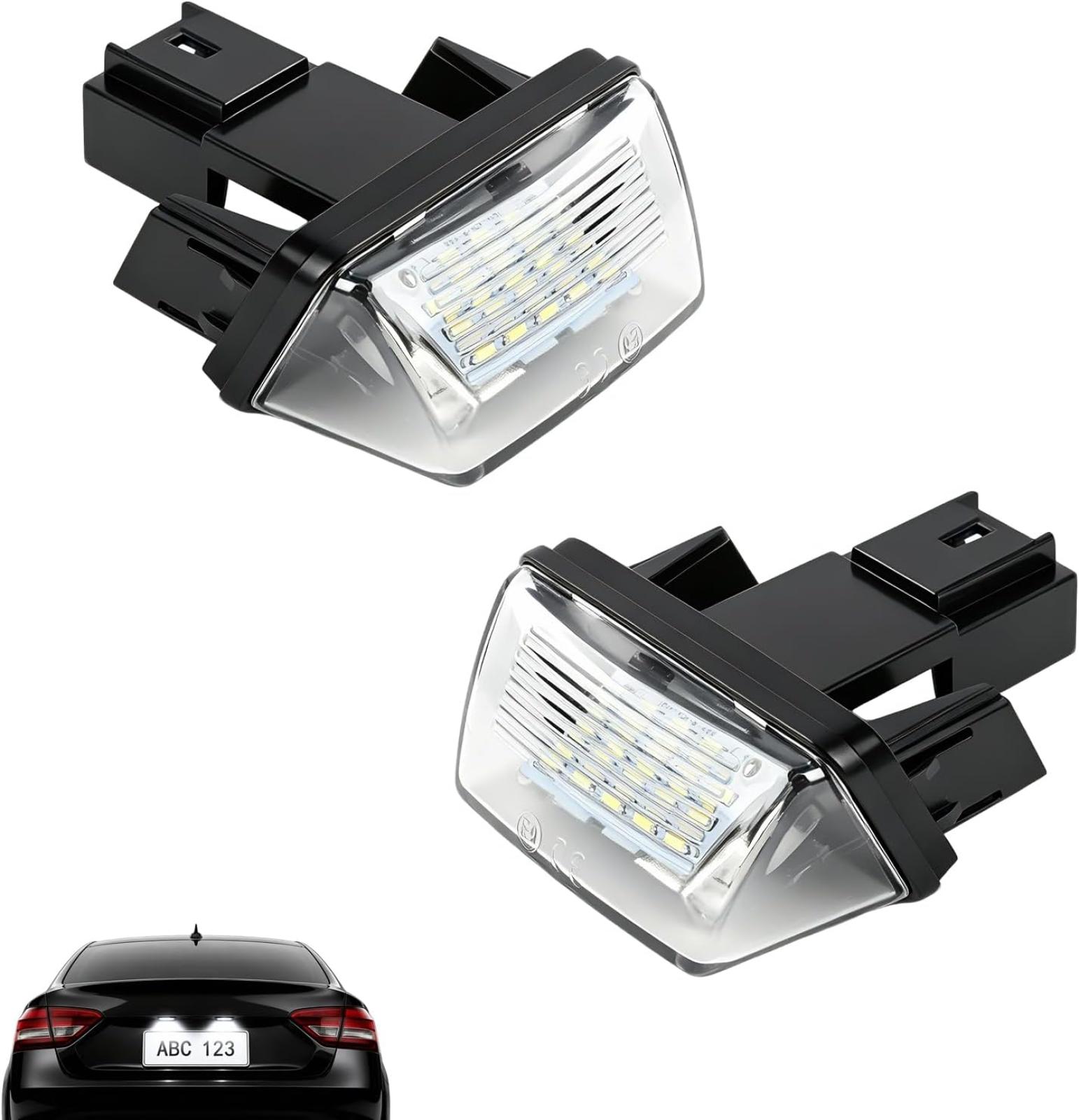 2-teilige Led-kennzeichenbeleuchtung, Kompatibel Mit Verschiedenen Fahrzeugtypen, Kennzeichenbeleuchtung Für Peugeot 206, 207 Und 306