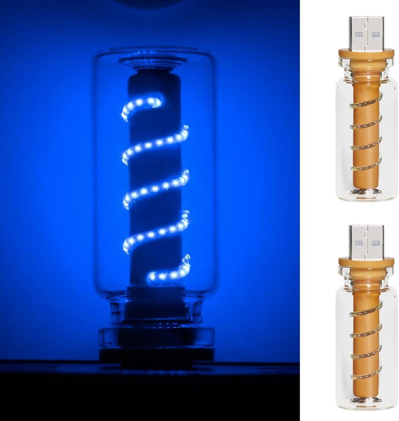 2 Stück Retro-autolampen, Usb-led-innenraumbeleuchtung, Berührungsempfindlich Und Dimmbar, Usb-nachtlicht Fürs Auto