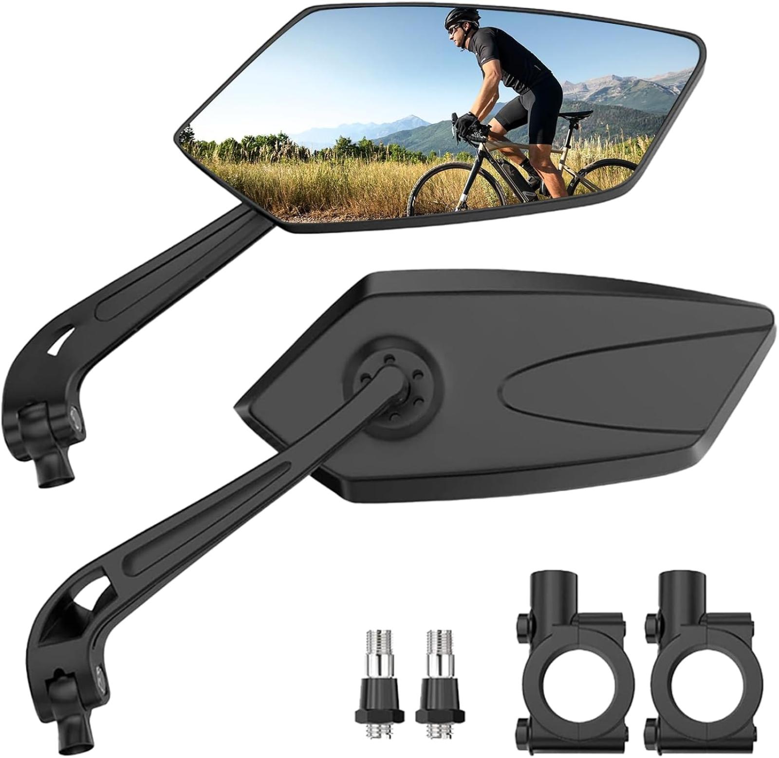 Ein Paar Fahrradspiegel, 360° Verstellbar, Blendfreies Glas, Schnelle Werkzeuglose Montage