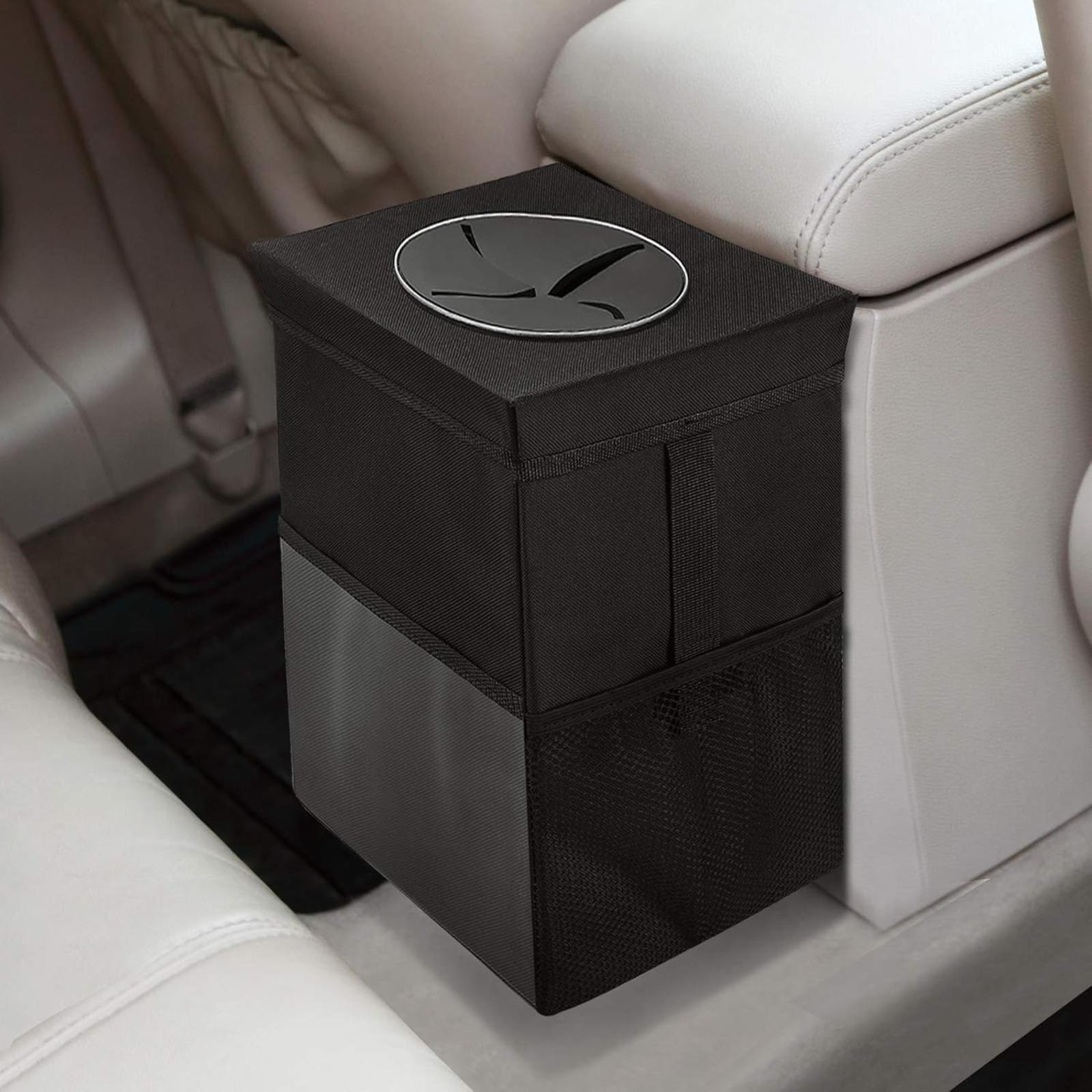 Auto-mülleimer Mit Deckel – Hängender Auto-müllsack Mit Faltbaren Und Tragbaren Aufbewahrungstaschen