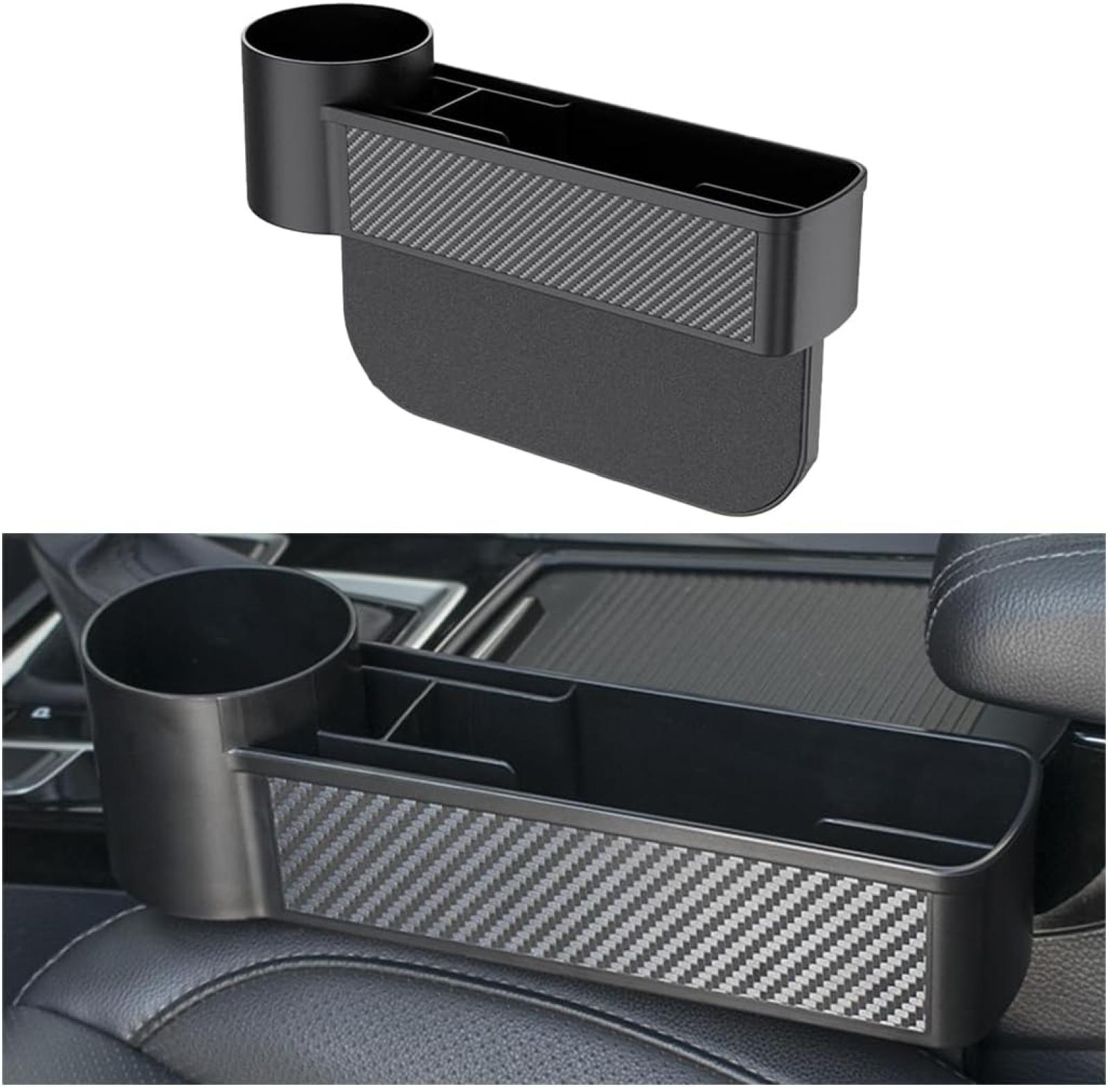 Autositz-organizer, Multifunktionaler Vordersitz-organizer Mit Getränkehalter, Schwarz, 260 X 75 X 168 Mm