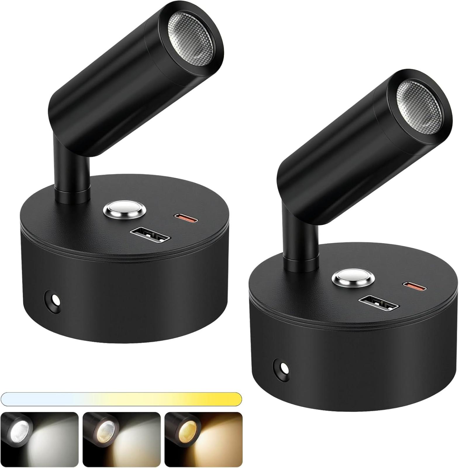 Led-wohnmobilbeleuchtung, 2 Stück 12v Led-wohnwagenleuchten, Schwarz