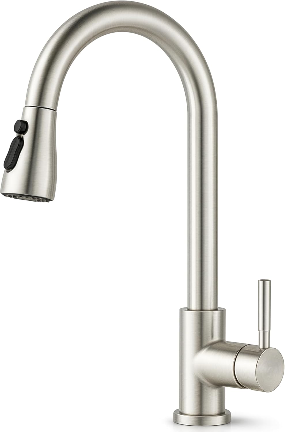 Ocascade Küchenarmatur Mit Ausziehbrause, 3 Strahlarten, 360° Schwenkbarer Auslauf, Ausziehbrause Aus Edelstahl 304, Modernes Design, Mischbatterie Für Warm- Und Kaltwasser, Gebürstetes Chrom, Einloch
