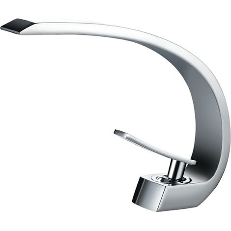 Verchromte Waschtischarmatur – Messingkorpus – Höhe 16,6 Cm – Inkl. Flexibler Schläuche – Wasserersparnis Bis Zu 30 % – Einfache Montage – Ideko – Idk6101-1