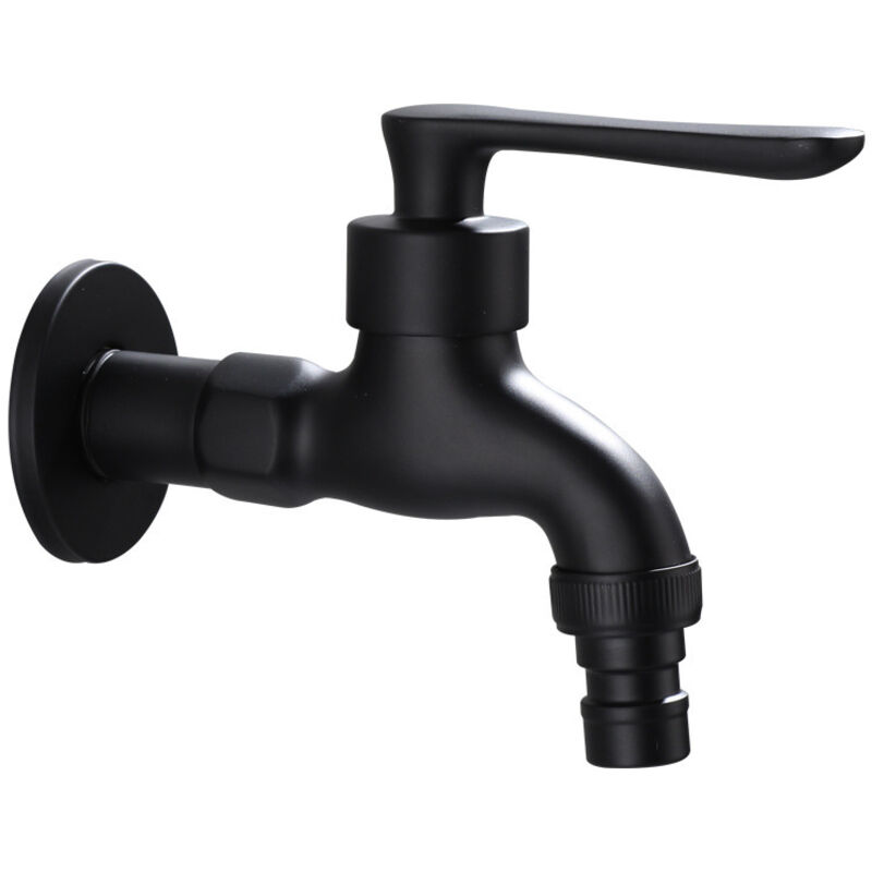 Wandmontierter Waschmaschinen-wasserhahn, Schlauch-wasserhahn, Waschküchen-wasserhahn, Schwarzer Küchen-wasserhahn, Vintage-split-wasserhahn, Waschtisch-wasserhahn, Badewanne