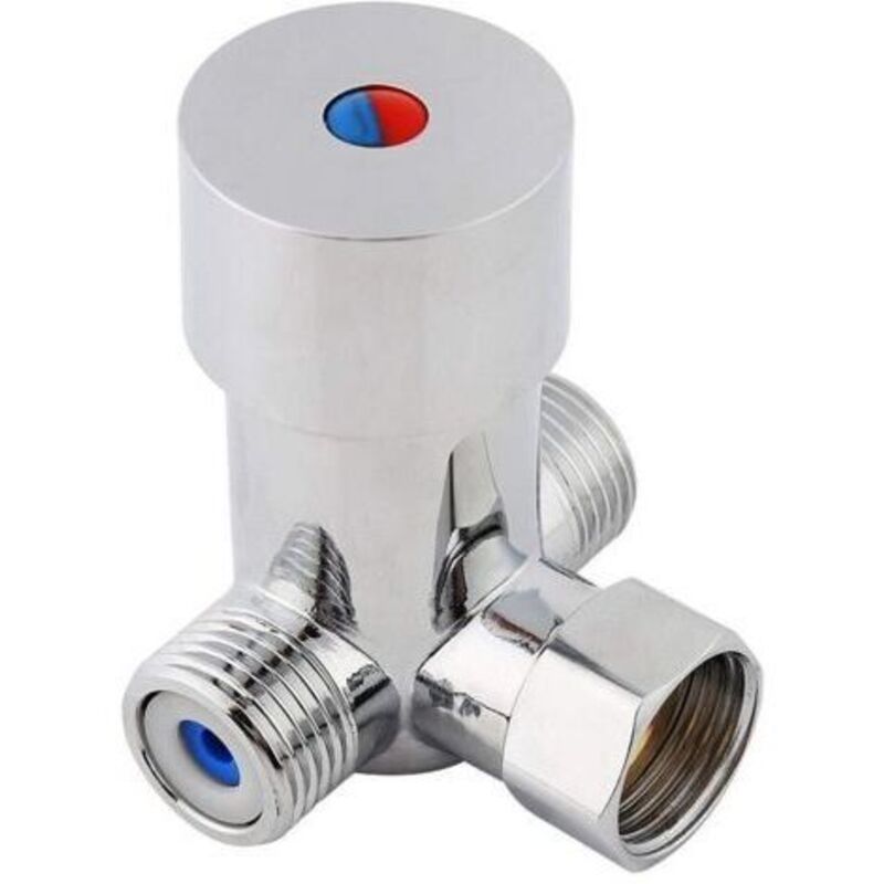 Robinet Mélangeur-thermostat G1/2 Mit Mélange-wasserhahn Und Kaltem Wasser, In Spüle Und Spüle, Angepasst An Duschsysteme, Mit Thermostatsteuerung.