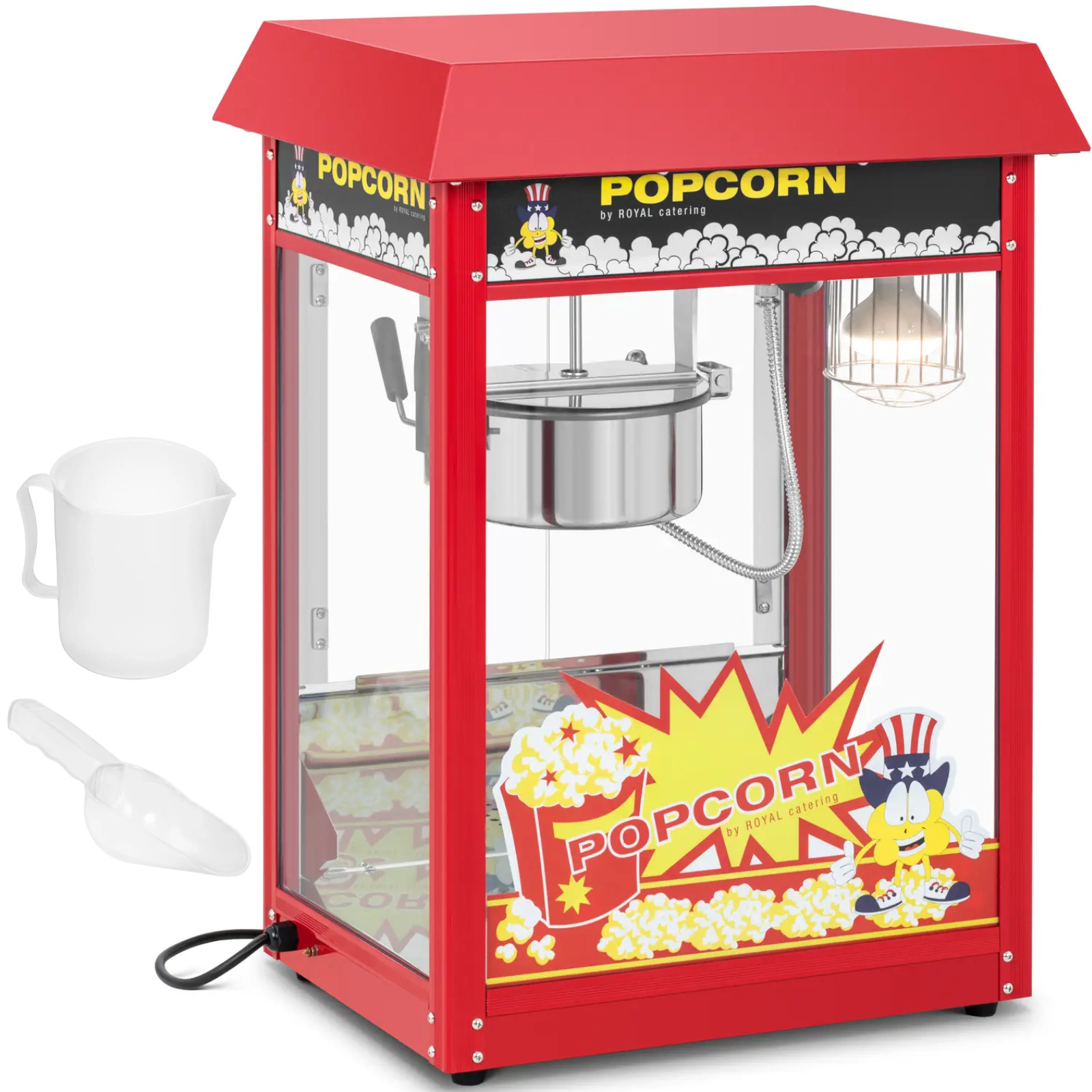 Retro-popcornmaschine 1500 W 5 Kg/h - Rot
