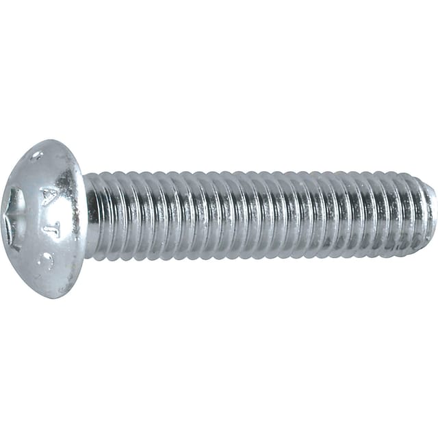 Linsenkopfschrauben M3x16 - Linsenschrauben mit Innensechskant, Stahl verzinkt-blau - 500 Stück