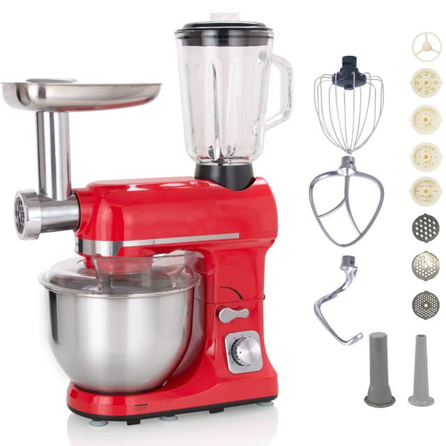 Robby - Multifunktionsroboter 5l 1000w rot mit zerhacker und 1,5l glasmixer robimix rouge