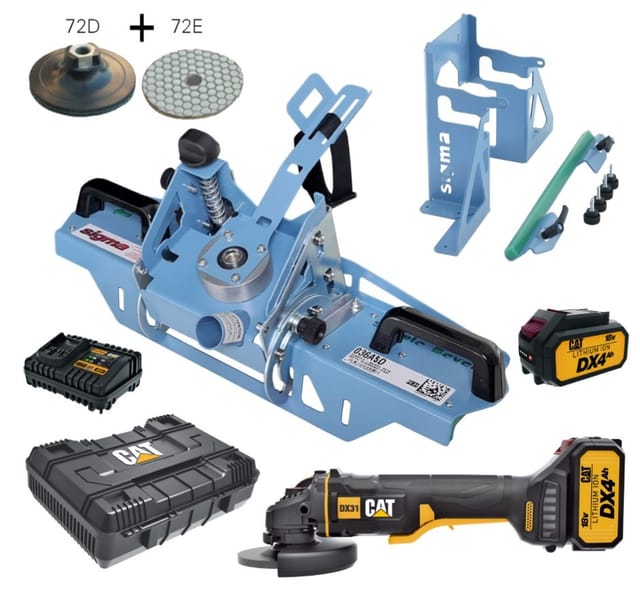 Fliesenbearbeitung Sigma simple bevel 36A5D + 36C4 + winkelschleifer cat DX31B