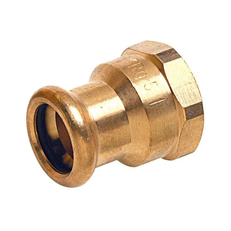Pressmuffe Mit Innengewinde 15x21, Für Kupfer Durchmesser 14mm.