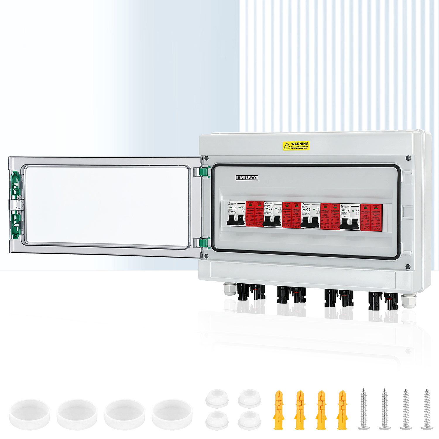 Tolletour Solar Anschlusskasten 4-strings Dc 1000v 32a Überspannungsschutz Pv T2 Photovoltaik Ip65 Generatoranschlusskasten 18-module Mit Solarstecker Pv-anlage