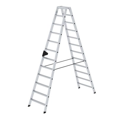 MUNK Stehleiter mit ergo-pad beidseitig begehbar 2x12 Stufen