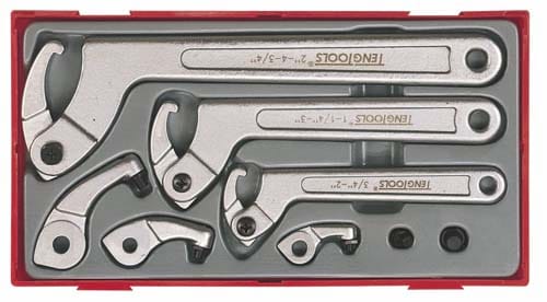Knickgelenk-Hakenschlüssel-Set TTHP08 Tengtools