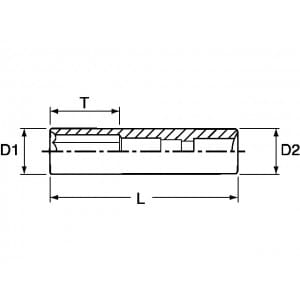 Innensechskant-Steckschlüssel, 1/4, 7mm Tengtools 35620202