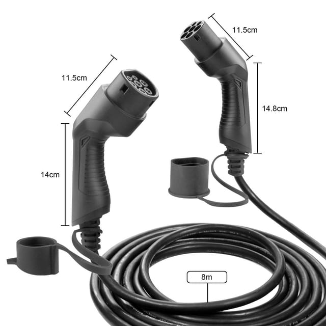 JBM - ladekabel für elektroautos 32 auf typ 2 auf typ 2 (dreiphasig) 54058