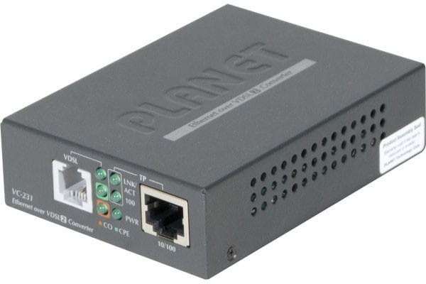 PLANET VC-231 Netzwerk-Medienkonverter 100 Mbit/s Schwarz