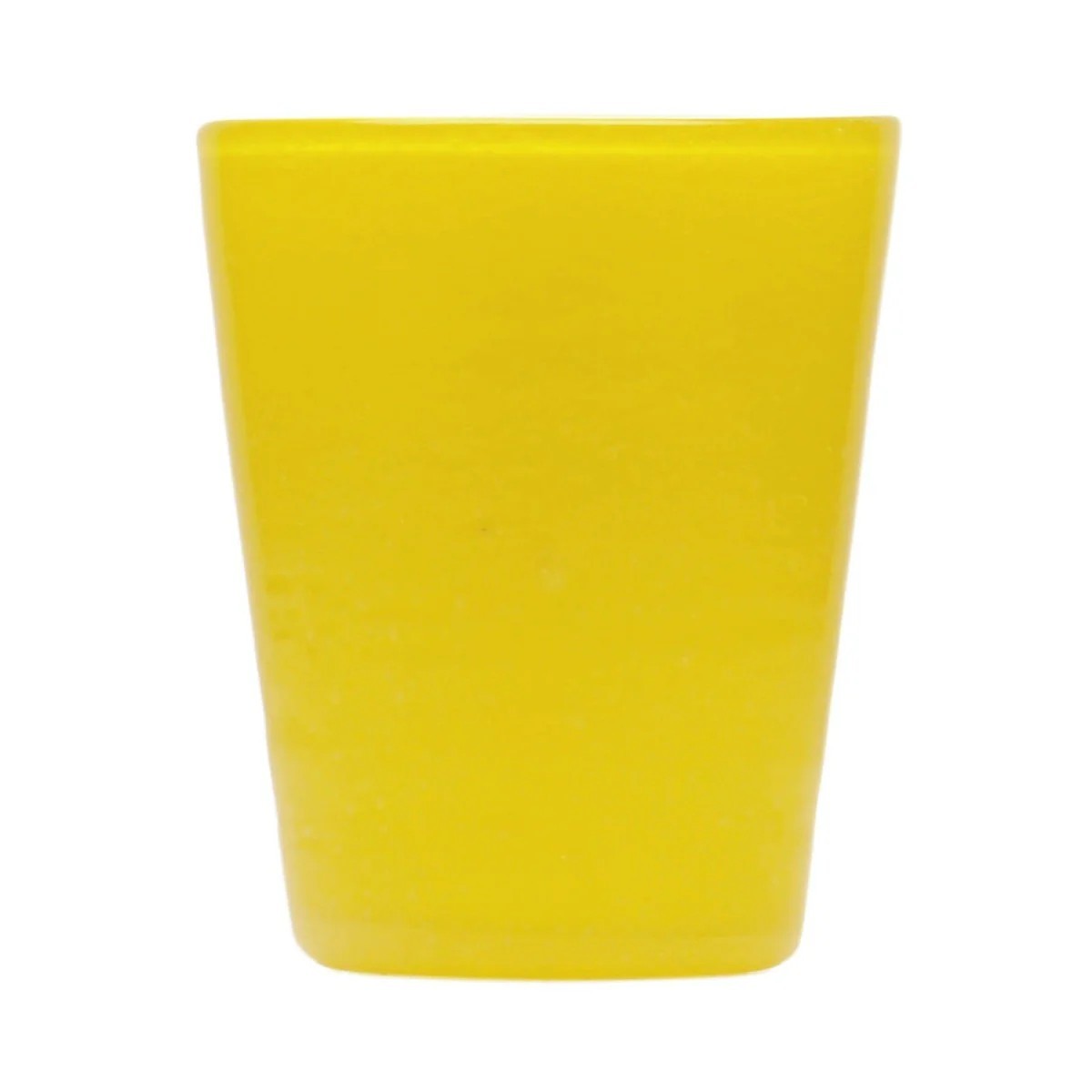 Gelber Tumbler Aus Mundgeblasenem Glas, 7,8 Cm Durchmesser, 10 Cm Hoch, 0,25 L