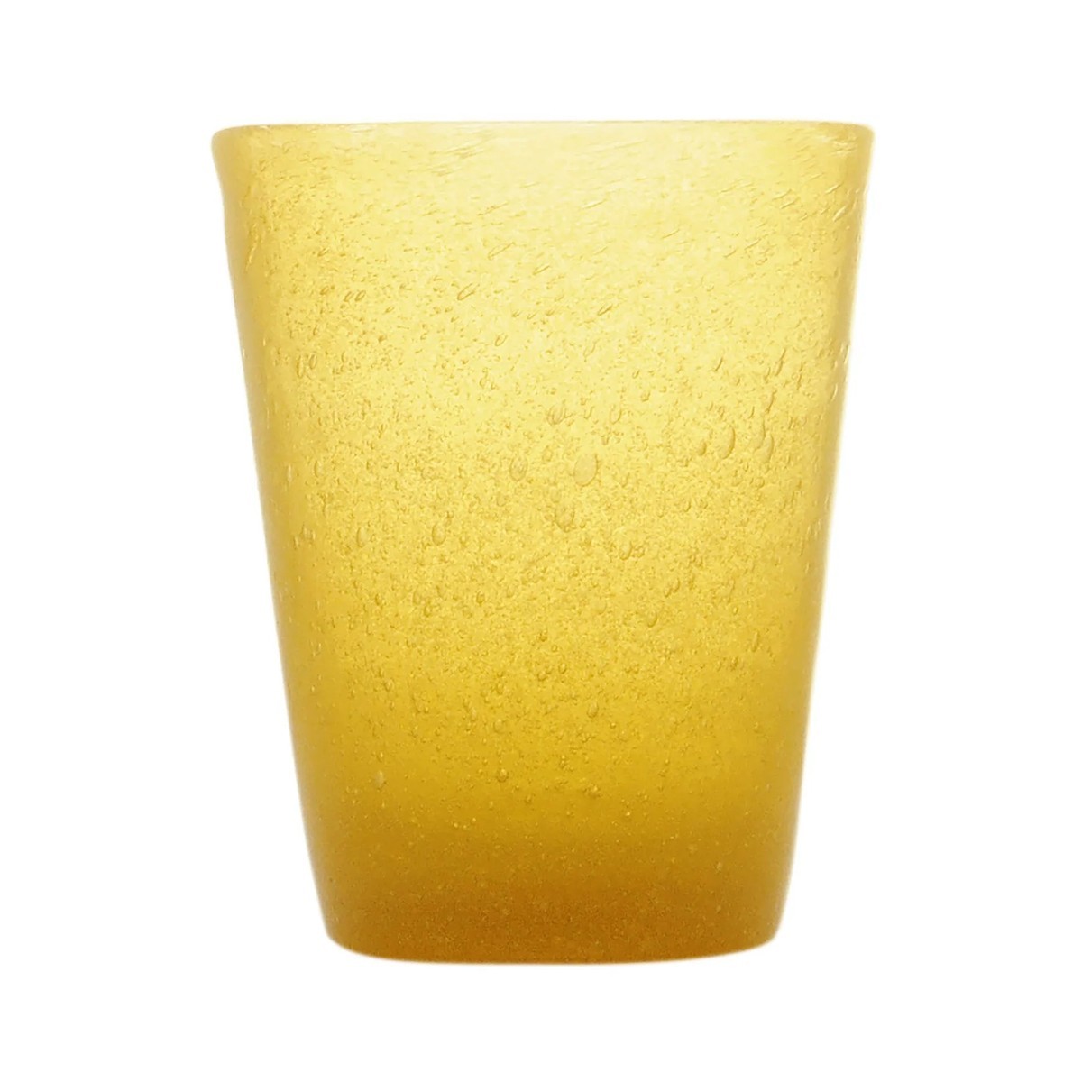 Buntes Tumbler-glas In Gelb Popcorn, 7,8 Cm Durchmesser, 10 Cm Hoch, 0,25 L