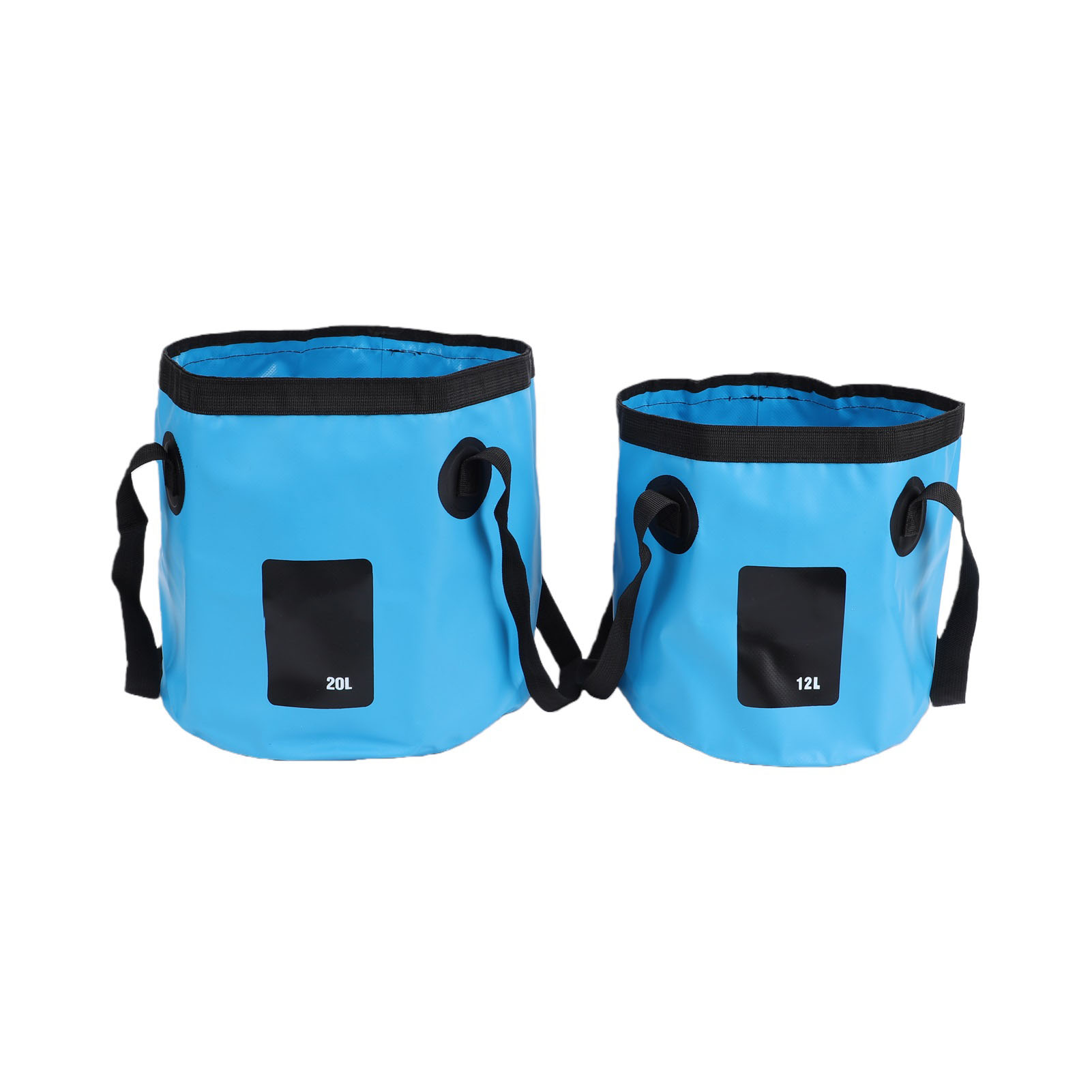 2 Seaux Pliables De 12l Et 20l, Portables, Étanches, Pour L'Eau, Idéaux Pour Le Camping Et La Pêche (couleur Bleue)