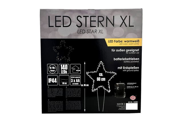 Led Metall Stern Mit 140'er Led Lichterkette-dlk085