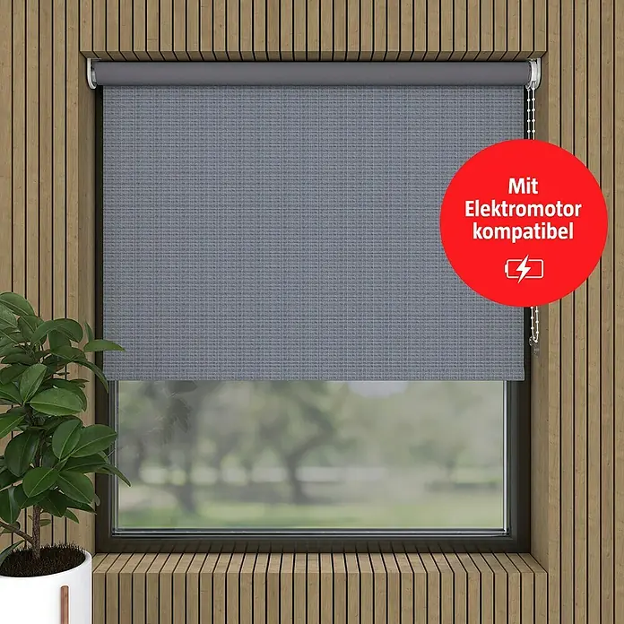 Expo Ambiente Rollo (B x H: 100 x 190 cm, Stahlgrau, Formen & Muster)