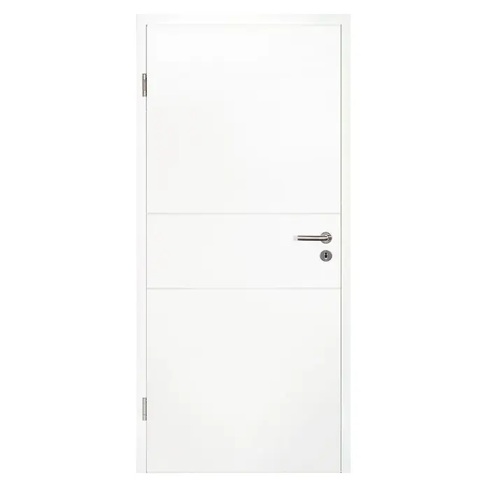 Kilsgaard Zimmertür 17/12 F-W (735 x 1.985 mm, DIN Anschlag: Links, Weiß lackiert, ähnlich RAL 9010, Röhrenspan)