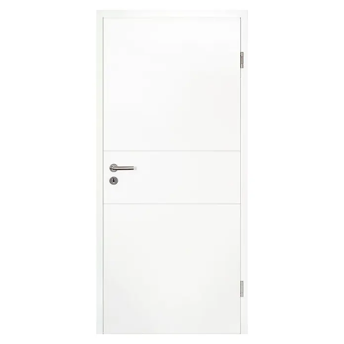 Kilsgaard Zimmertür 17/12 F-W (735 x 1.985 mm, DIN Anschlag: Rechts, Weiß lackiert, ähnlich RAL 9010, Röhrenspan)