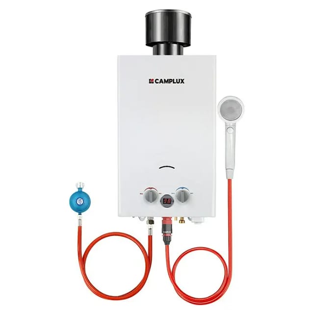 Camplux Durchlauferhitzer Outdoor Dusche BW-Serie (10 l/min, 50 mbar, Weiß)