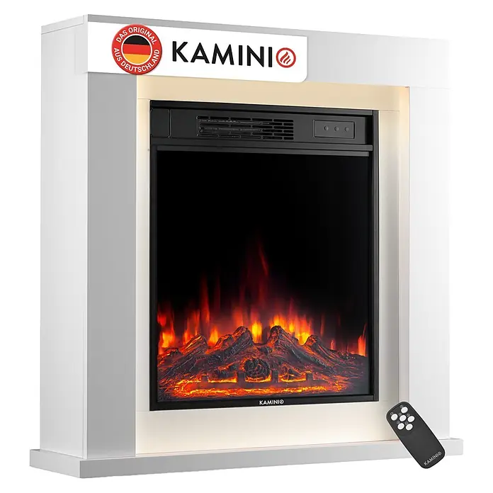 Elektrischer Kamin Kamino Matti 32 (21,5 x 81 x 80 cm, Weiß)