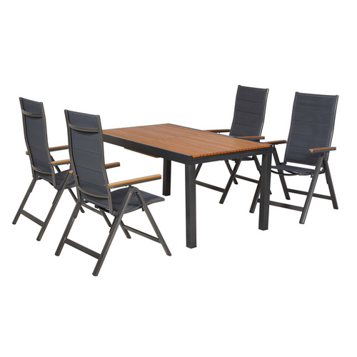 MERXX Gartenmöbel-Diningset »Toledo«, 5 tlg., 4 Sitzplätze, Aluminium - grau Bild 4