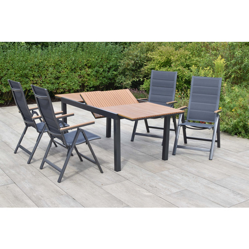 MERXX Gartenmöbel-Diningset »Toledo«, 5 tlg., 4 Sitzplätze, Aluminium - grau Bild 5