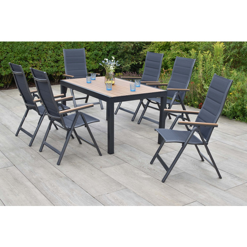 MERXX Gartenmöbel-Diningset »Toledo«, 7 tlg., 6 Sitzplätze, Aluminium - grau Bild 4