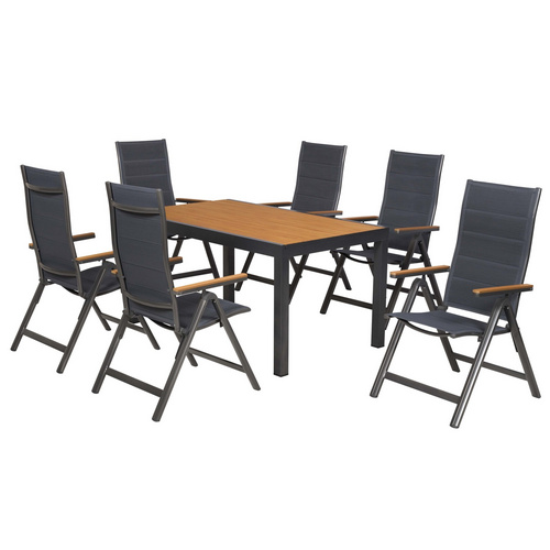 MERXX Gartenmöbel-Diningset »Toledo«, 7 tlg., 6 Sitzplätze, Aluminium - grau Bild 5